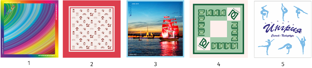 Примеры дизайнов корпоративных платков Классика с логотипом