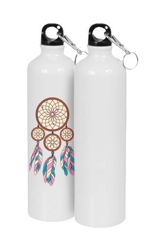 Фляжка 600 мл. белого цвета с нанесением логотипа