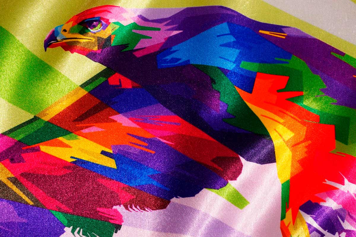 Макро-фото Креп Сатина.