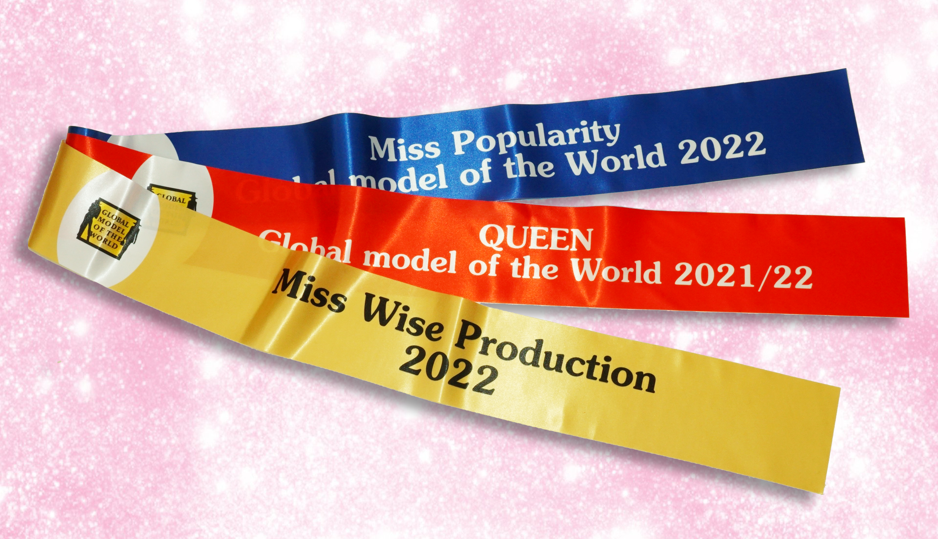 Наградные атласные ленты победителям конкурса выполненные полноцветной печатью.