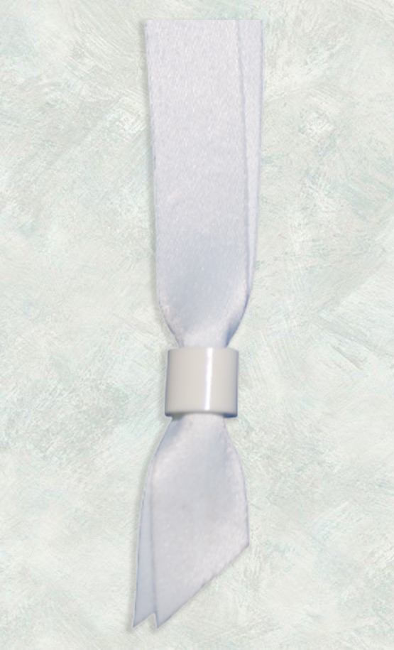 Фиксатор для контрольного тканевого браслета белого цвета