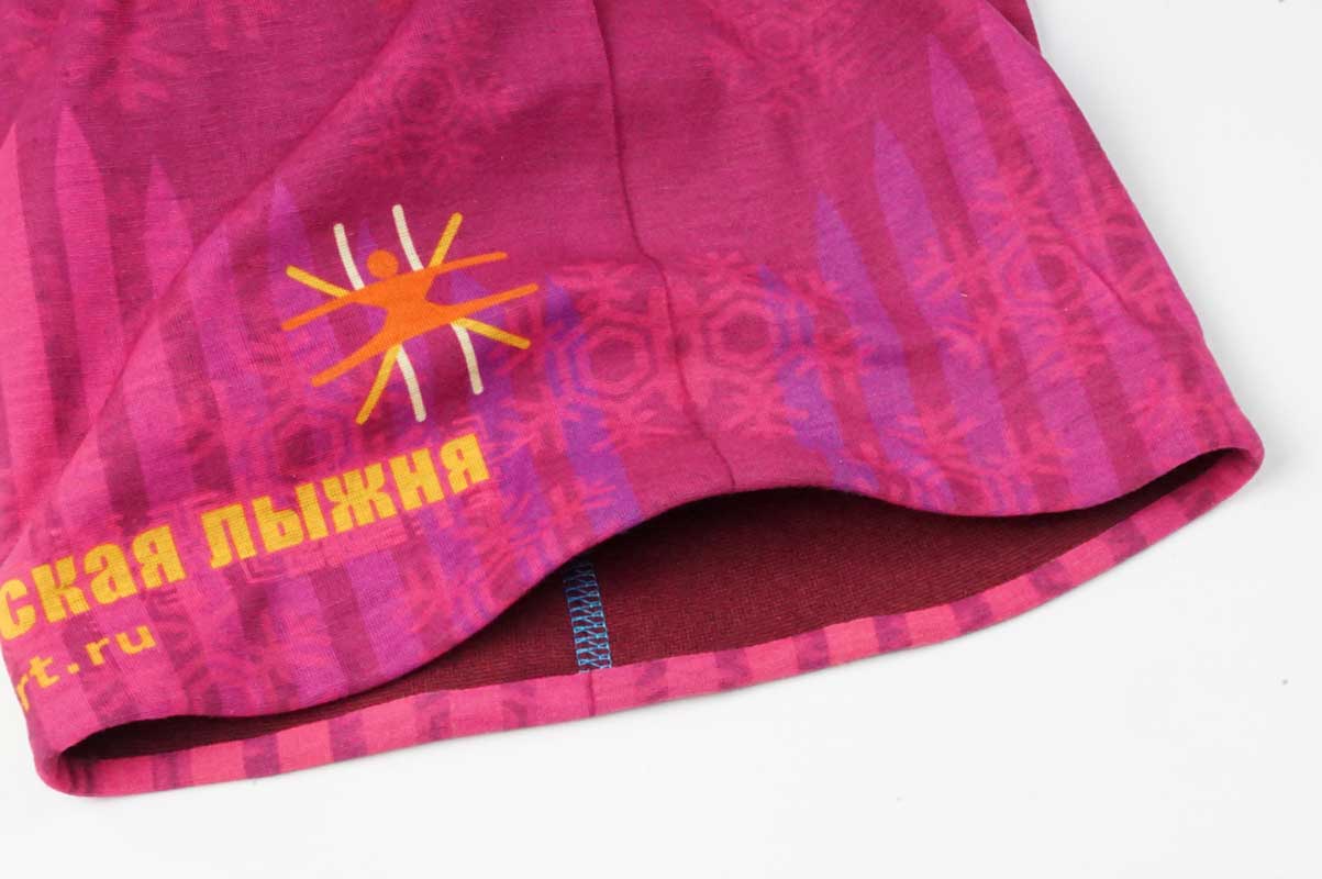 Вид баффа сшитого из безшовного: с флисовой подкладкой.