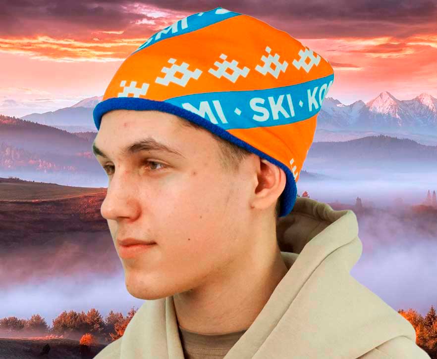 Бафф Комфорт, двухслойный, с флисовой подкладкой, с логотипами: на голове туриста.