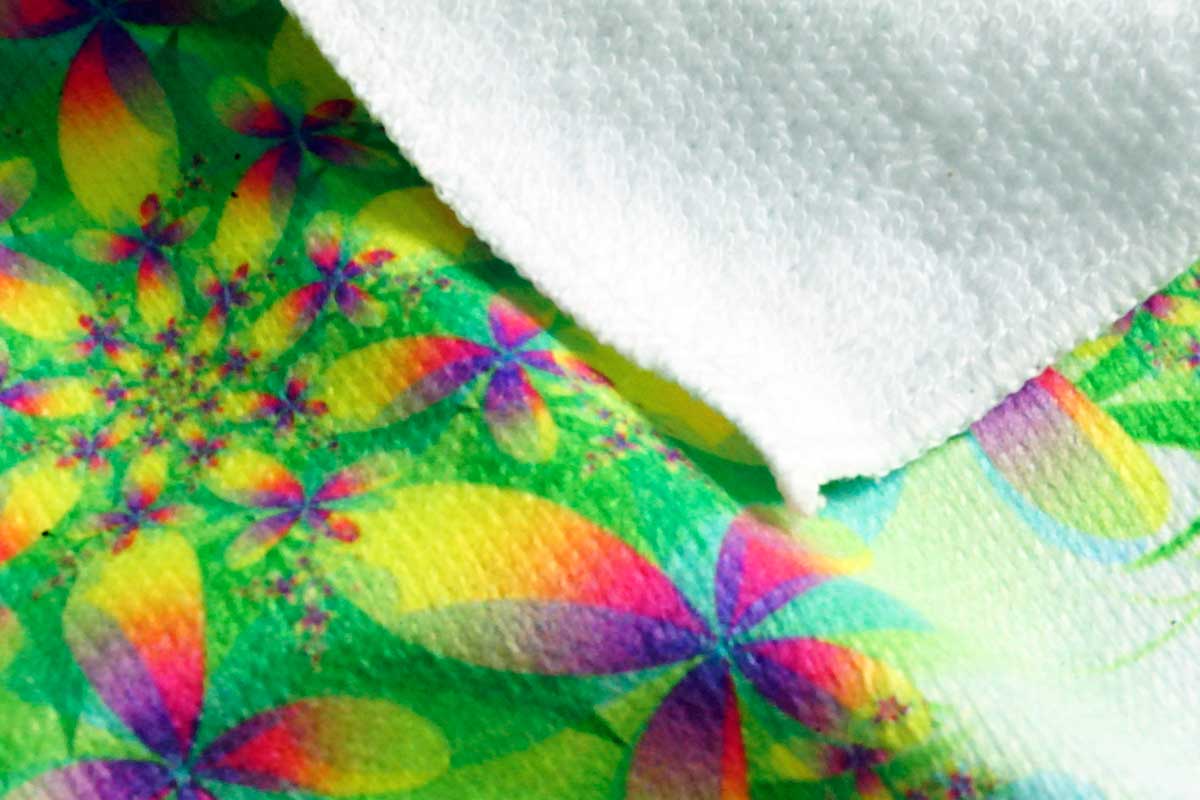 Образец печати на Махровой ткани.