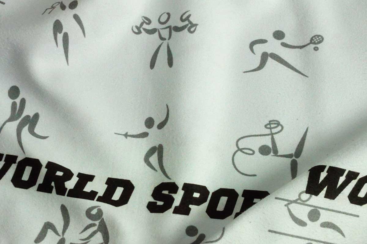 Образец печати на Микрофибре.