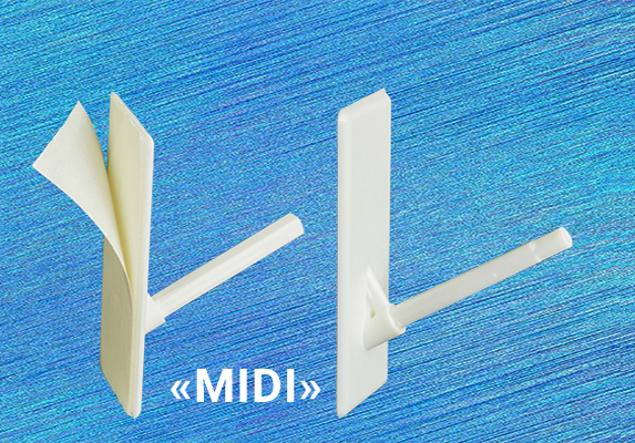 Вид пластикового настенного держателя для флажка форматом А4