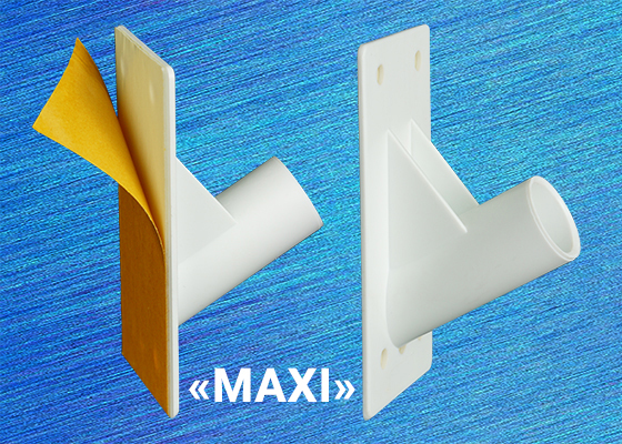 Вид пластикового настенного держателя для флажка форматом А5