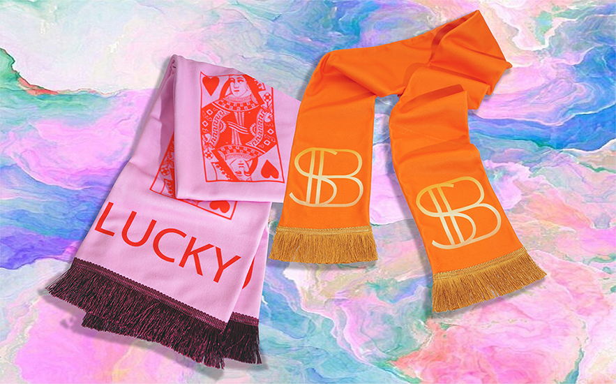 Шарфы с печатью авторских принтов на заказ.