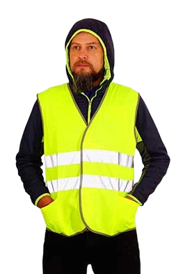 Сигнальный жилет с карманами с печатью логотипа