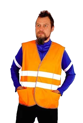 Сигнальный жилет с карманами с нанесением логотипа