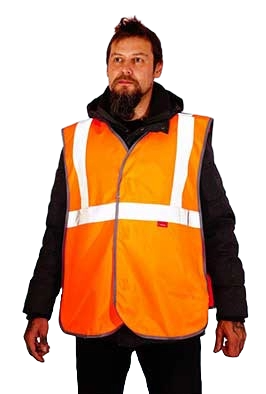 Сигнальный жилет габарит лимонный вид спереди