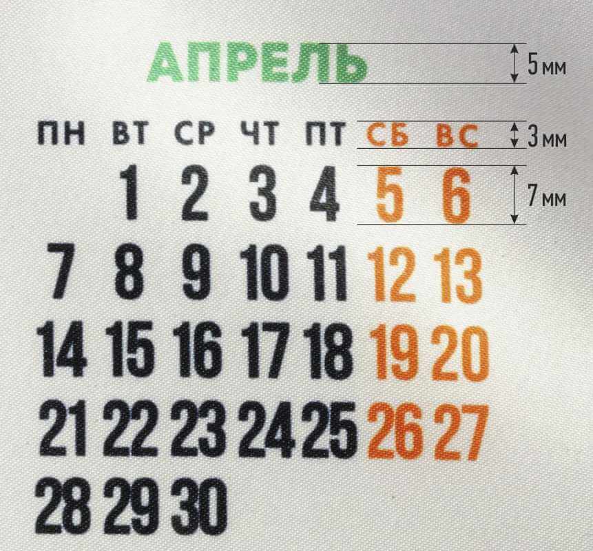 Макро-фото ткани Сатен, с образцом печати букв и цифр высотой: 3-5-7 мм.