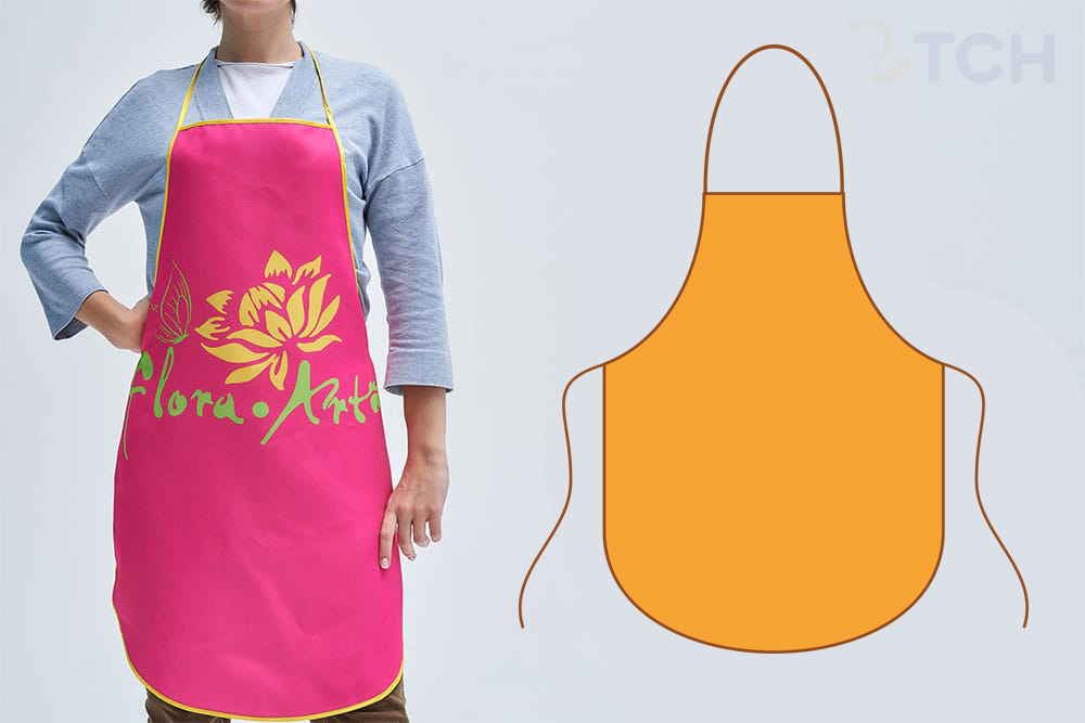 Фартук Классик на заказ с нанесением логотипа полноцветной печатью