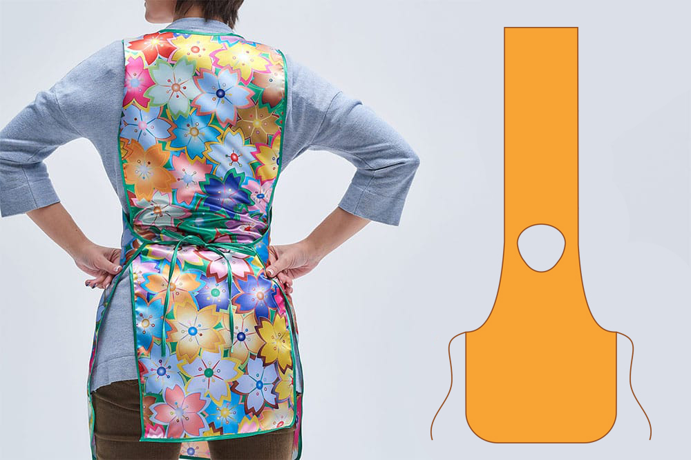 Фартук Накидка на заказ с логотипом и с нанесением рисунка по всему крою.