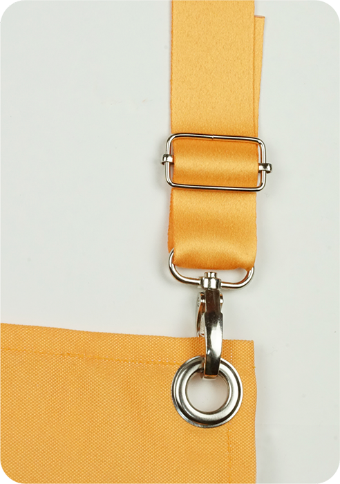 Люверс 19 мм. с карабином. Цвет: никель блестящий