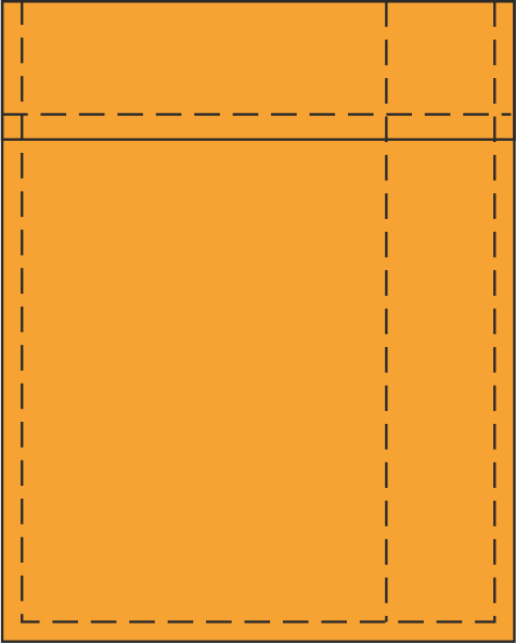 Вертикальный карман для фартука с отделением для ручки, размер 9х12 см.