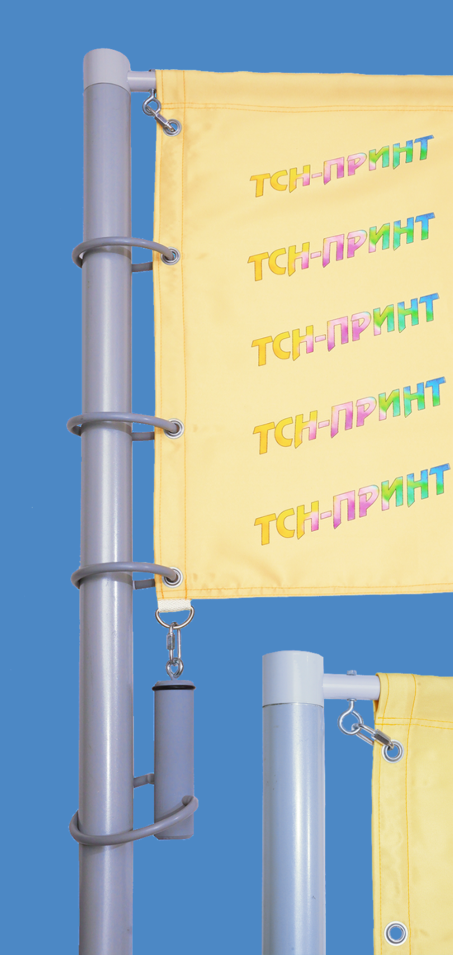 Для флагштоков с баннерным плечом.