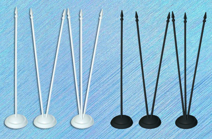 Пластиковые подставки для флажков