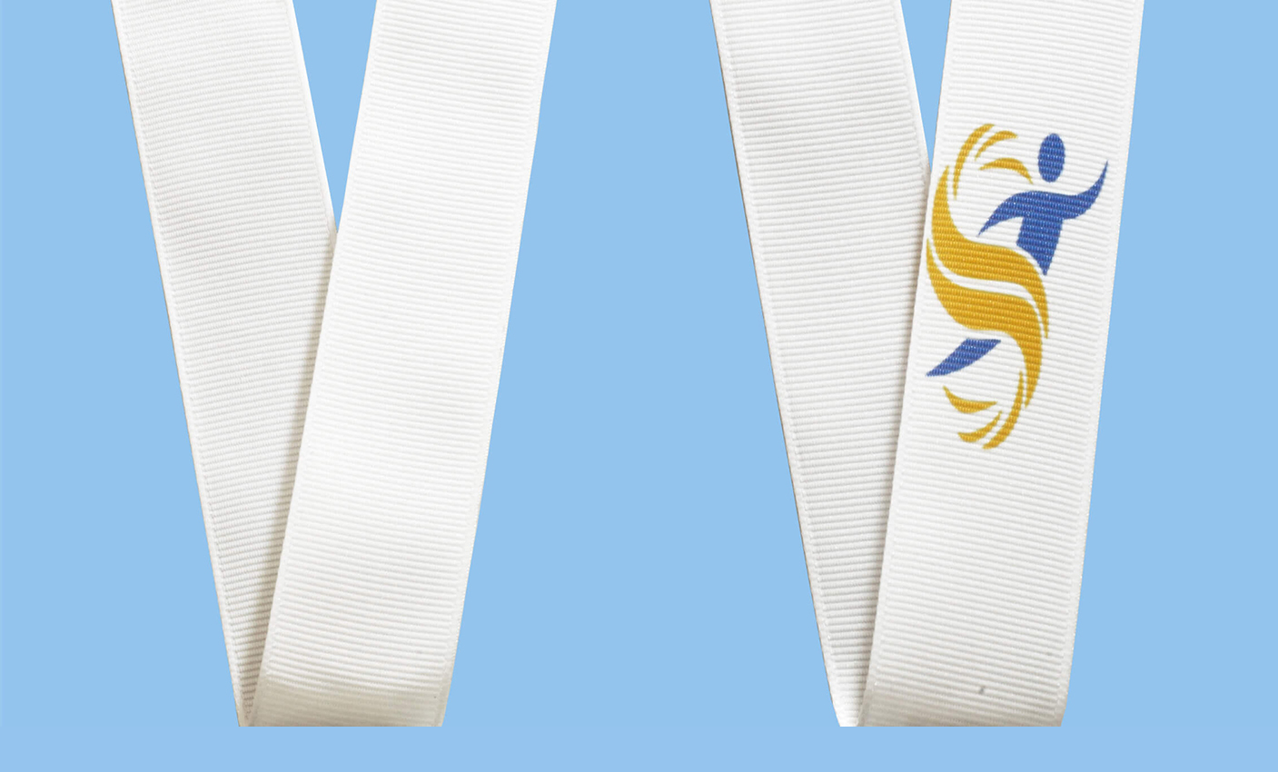 Лента репсовая для медалей, образец с печатью