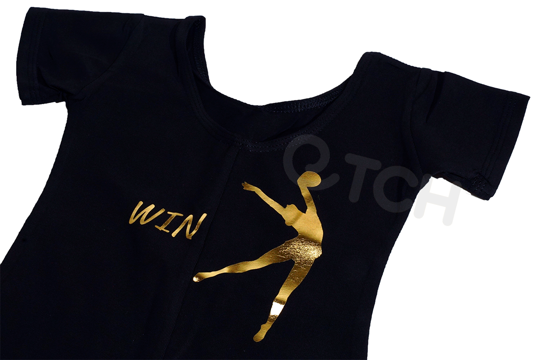 Нанесение своего рисунка пленкой золотой металлик