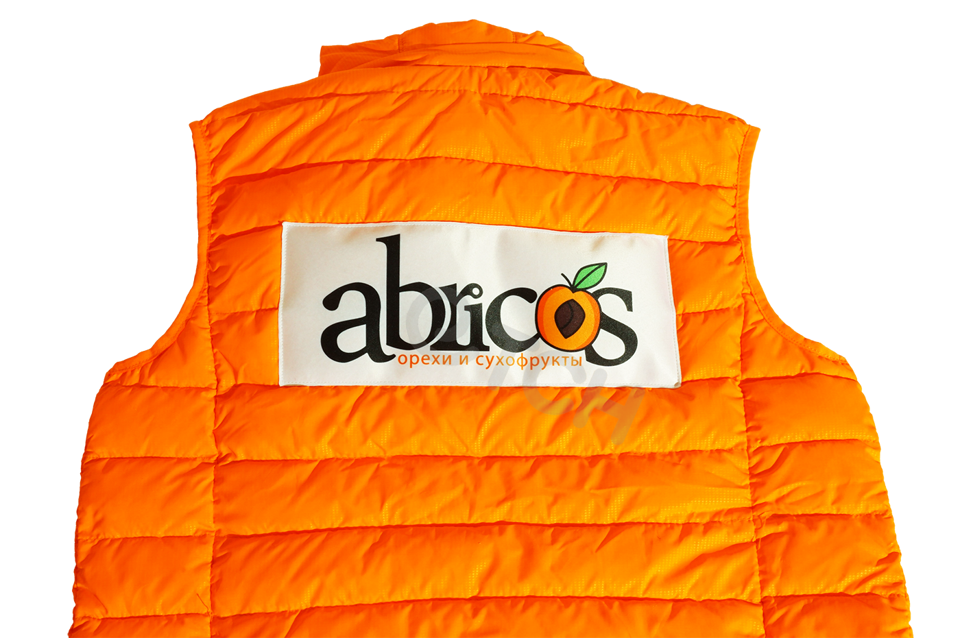 Нашивка с полноцветной печатью на пуховую куртку