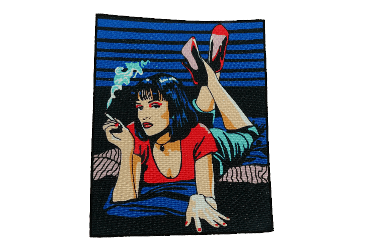 Нашивка печатная на ткани сатен, прокладка средняя