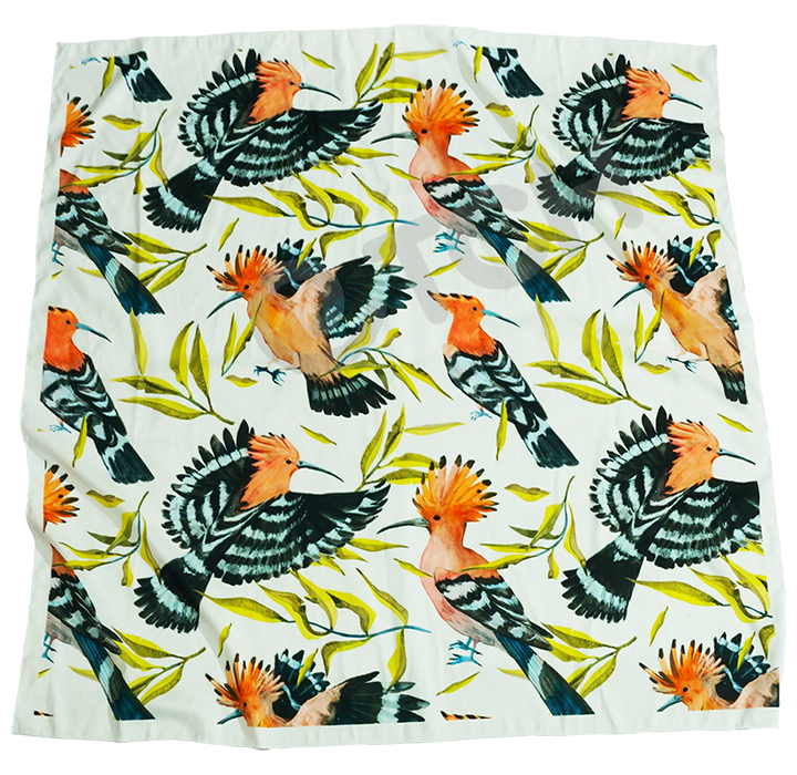 Платок 75х75 см. на заказ со своим рисунком. Шёлк Армани