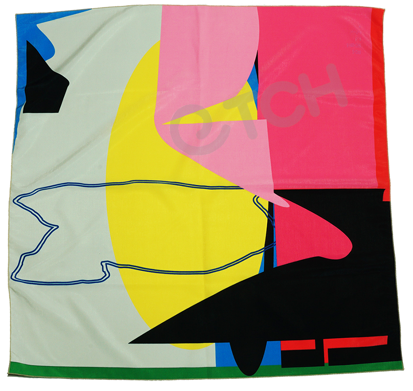 Платок с печатью на заказ. Шёлк Армани