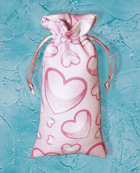 Мешочек с логотипом из ткани Рогожка с текстурой льна