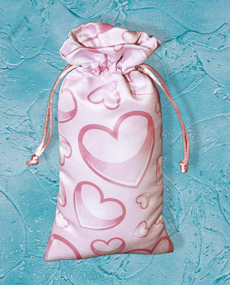 Мешочек с логотипом, пошитый из полуматового материала Сатен