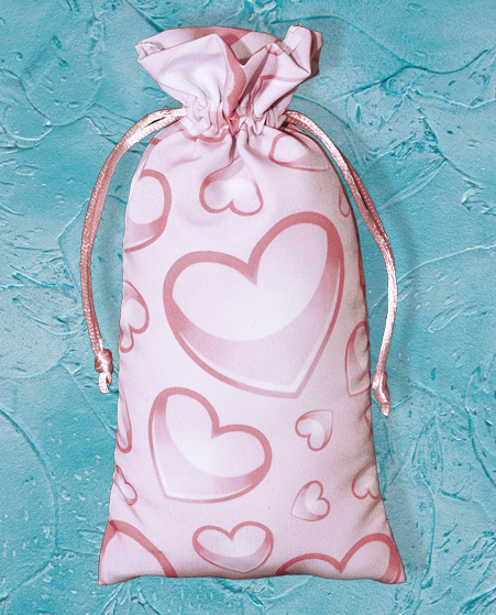 Мешочек с логотипом из ткани Мокрый шелк с супер матовой поверхностью