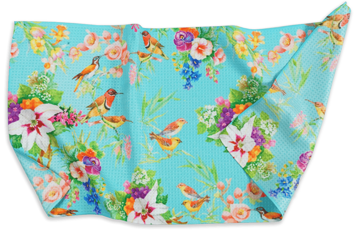 Образец печати на вафельном полотенце, с двух сторон.