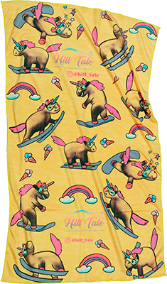 Полотенце из Nano Faber c двухсторонней печатью мерча 50х80 см.