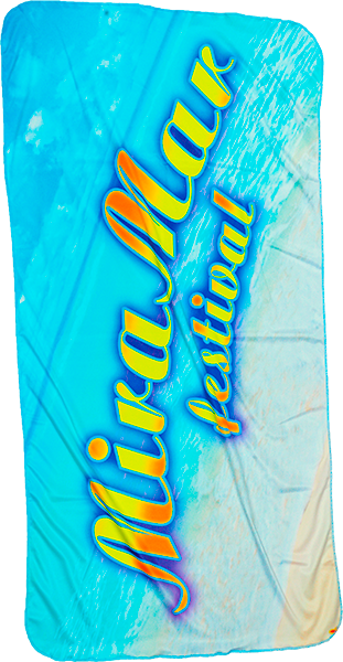 Полотенце из Nano Faber 40х100 см. с полноцветной печатью эмблемы события.