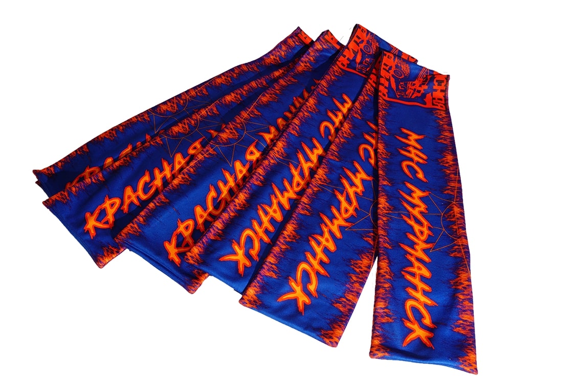 Флисовый, клубный шарф на заказ