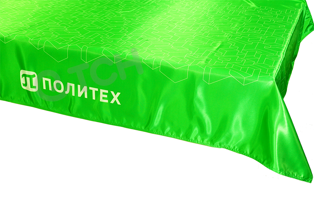 Скатерть с печатью логотипа, материал Атлас