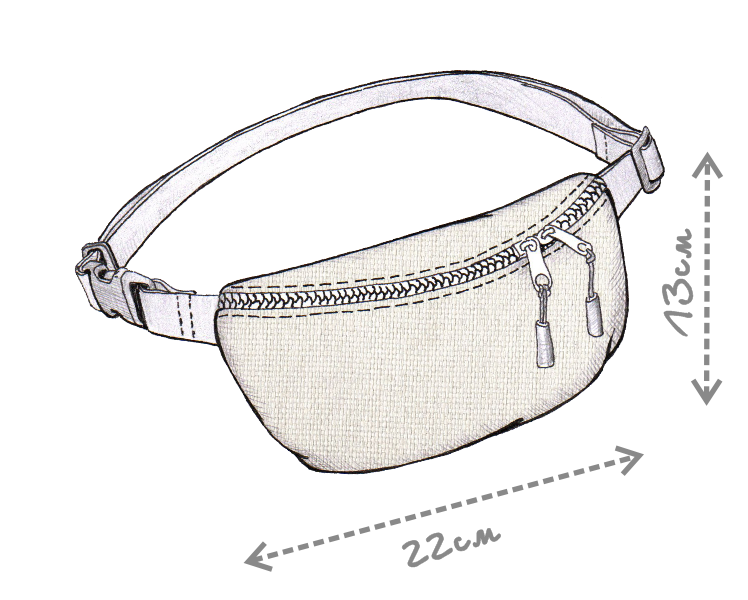 Рисунок покроя поясной сумки Драйв