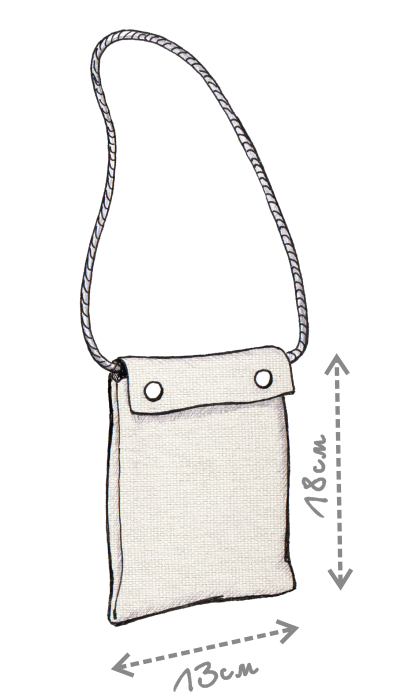 Рисунок покроя сумки на шею Трэвел плюс