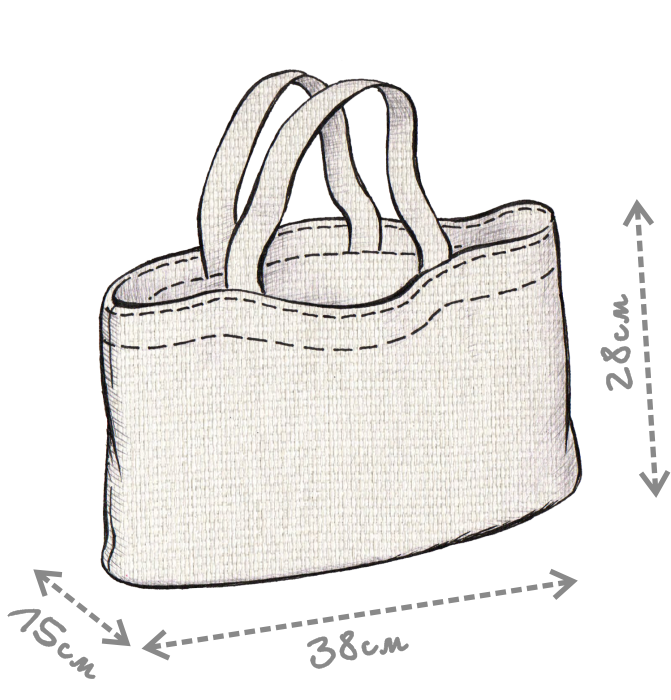 Рисунок покроя сумки Кантри.