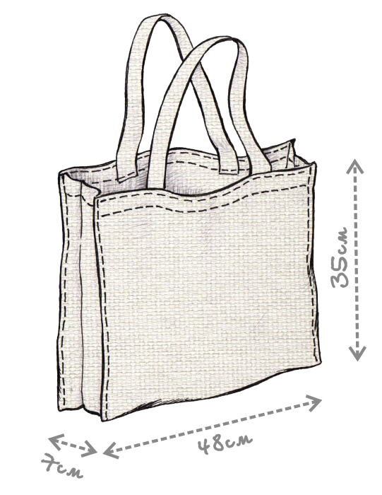 Рисунок покроя сумки шоппера Прагматика
