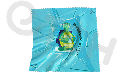 Салфетка для очков с логотипом. Размер 15х15 см