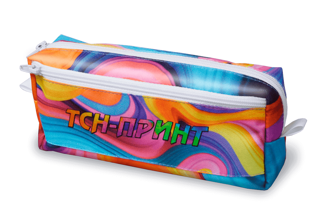 Пенал прямоугольной формы с молниями трактор, из Оксфорда 600, дублированного 2 мм поролоном.