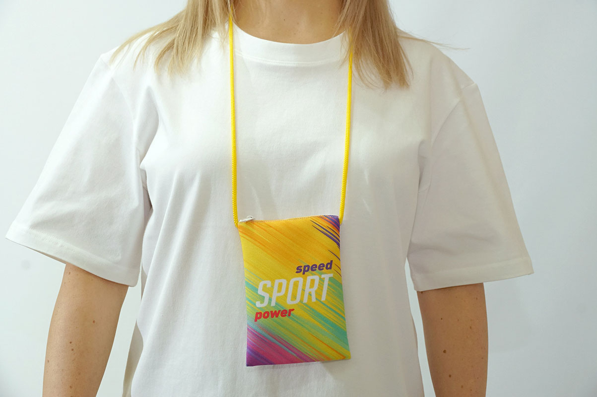 Сумочка на шею Трэвел с полноцветной печатью логотипа