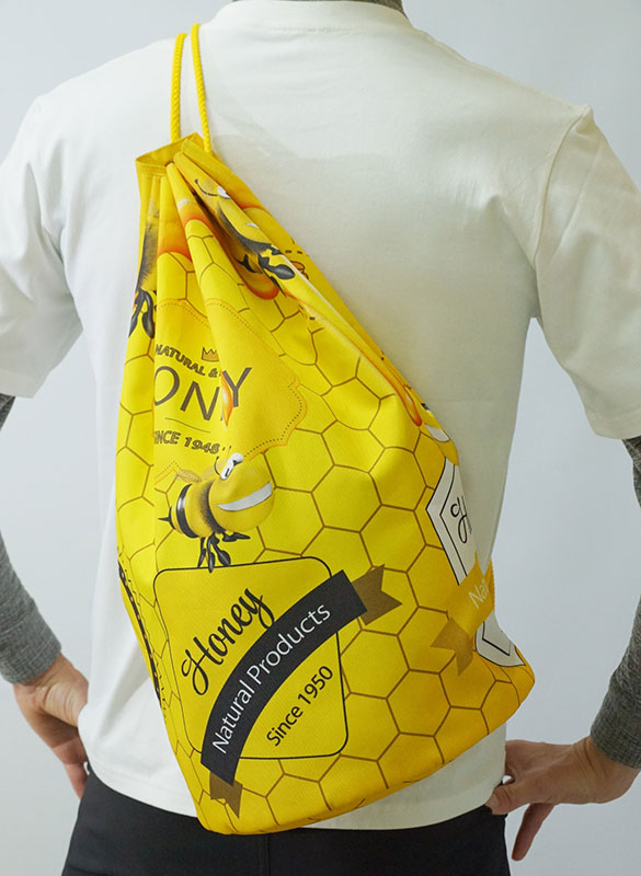 Сумка Кемпинг из ткани арт-холст с нанесением полноцветной печати и логотипа